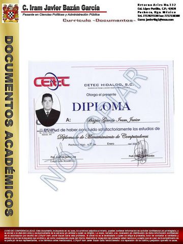 Diplomado en reparion y mantenimiento de PC´s